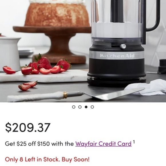 Brand New CONTOUR SILVER KitchenAid 5-Cups Food Chopper-KFC0516BM - Picture 4 of 5